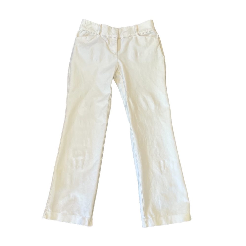 Ann Taylor size 0 white straight leg trousers